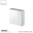 【YAMAZAKI】tower磁吸式餐具置物盒-白(廚房收納)