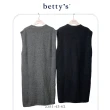 【betty’s 貝蒂思】V領排釦無袖長版毛衣背心(共二色)