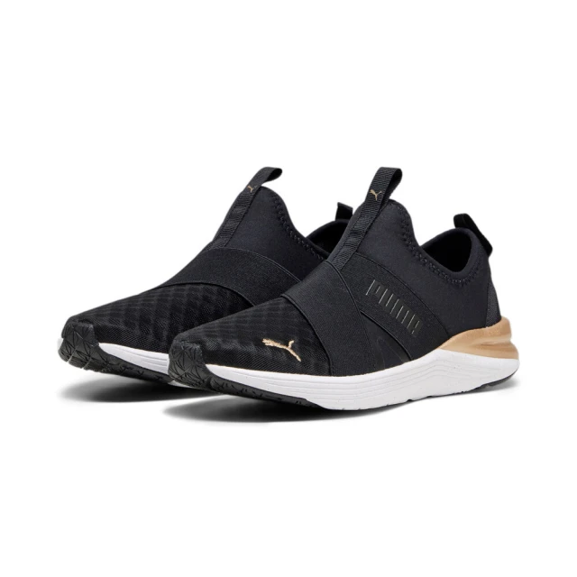 PUMA 慢跑鞋 女鞋 運動鞋 緩震 襪套 Better Foam Prowl Slip MM W 黑金 37875401