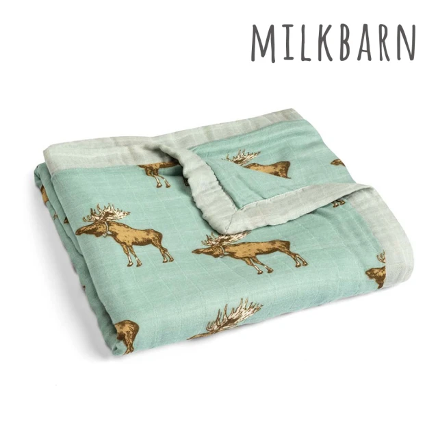 MilkbarnMilkbarn 竹纖維雙層安撫毯-雄鹿(安撫毯 嬰兒毯 嬰兒蓋被 彌月禮)