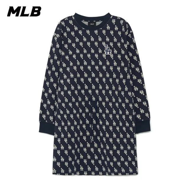 【MLB】連身裙 長版上衣 MONOGRAM系列 洛杉磯道奇隊(3FOPM0134-07NYD)