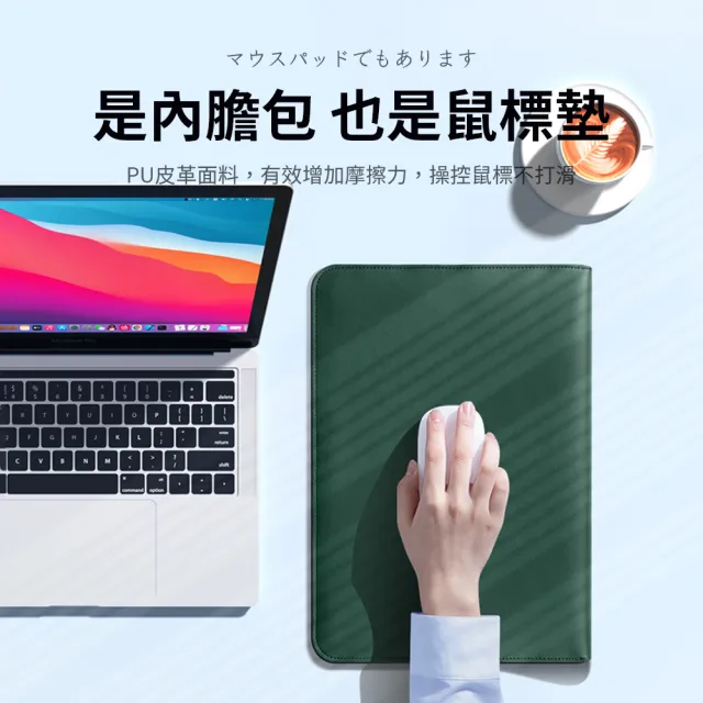 【OMG】Macbook 13/14/15吋 筆電包 PU超薄防水內膽包 多功能電腦包 支架包