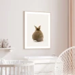 【菠蘿選畫所】可愛療癒兔子插畫掛畫 - 42x60cm(舒壓兔子房間裝飾畫/電錶箱床頭櫃壁畫/邊櫃無框畫)