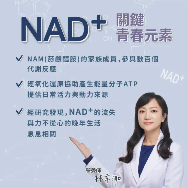 【JoyHui佳悅】核佳康能量NAD+進化版NMN膠囊1盒(共30粒)
