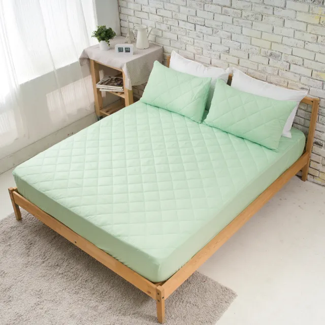 【寢城之戀】台灣製 馬卡龍炫彩 舖棉床包式保潔墊-均一價(單/雙/加_多色任選)