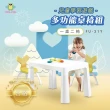 【ChingChing 親親】一桌二椅 兒童學習遊戲多功能桌椅組(FU-31Y)