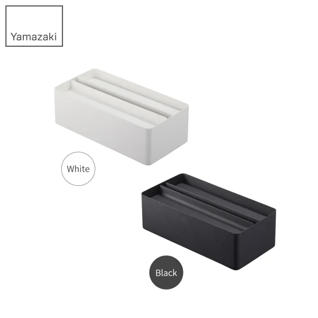【YAMAZAKI】tower沉蓋式面紙盒-黑(面紙盒/抽取式面紙盒/面紙盒/衛生紙盒)