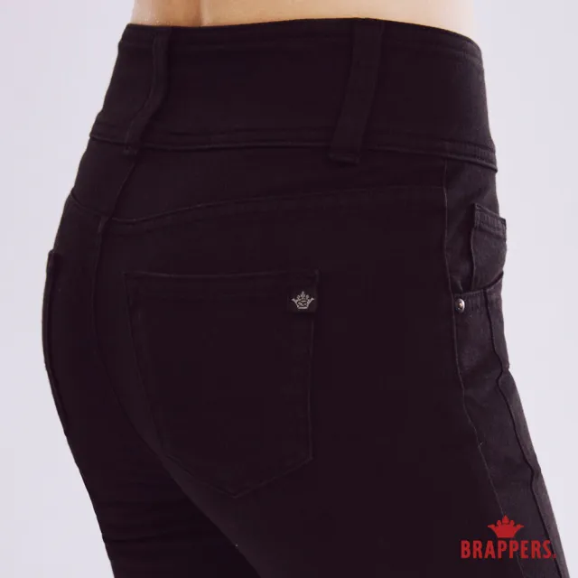 【BRAPPERS】女款 中腰彈性九分褲(黑)