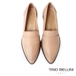 【TINO BELLINI 貝里尼】義大利進口尖頭樂福鞋FWCT026D(裸膚)