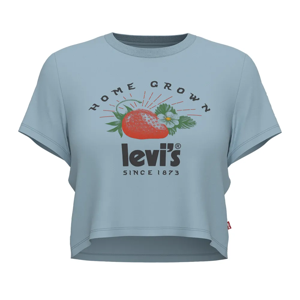 【LEVIS 官方旗艦】Fresh夏日水果吧系列 女款 短袖T恤/修身短版/復古小農市集風 熱賣單品 A0785-0036