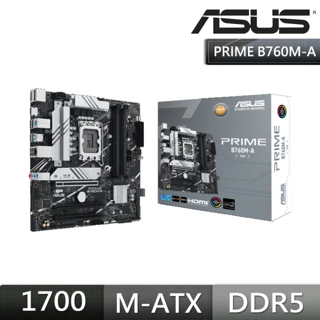 【ASUS 華碩】PRIME B760M-A-CSM DDR5 主機板