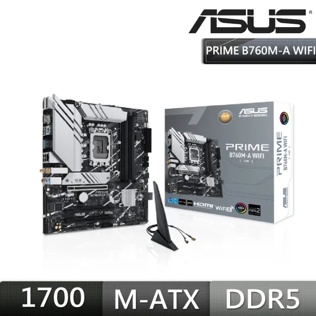 【ASUS 華碩】PRIME B760M-A WIFI-CSM DDR5 主機板