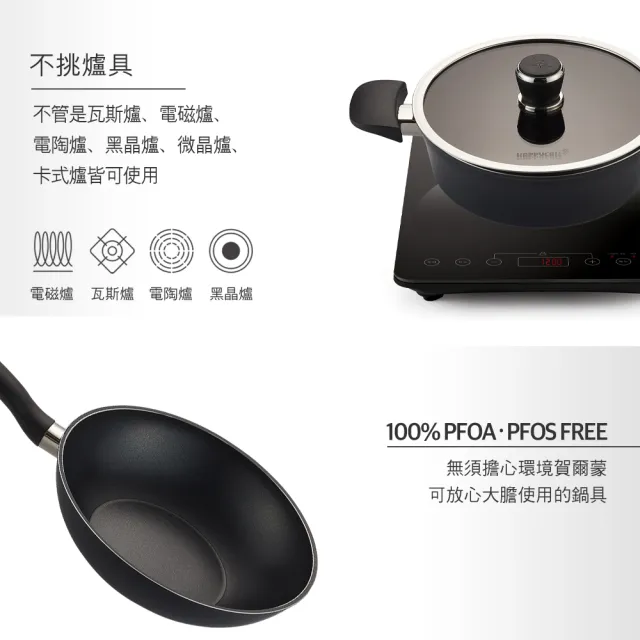 【韓國HAPPYCALL】黑陶瓷IH鍛造不沾鍋平底鍋24CM(電磁爐適用)