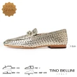 【TINO BELLINI 貝里尼】西班牙進口羊皮編織樂福鞋FZLV007(銀色)