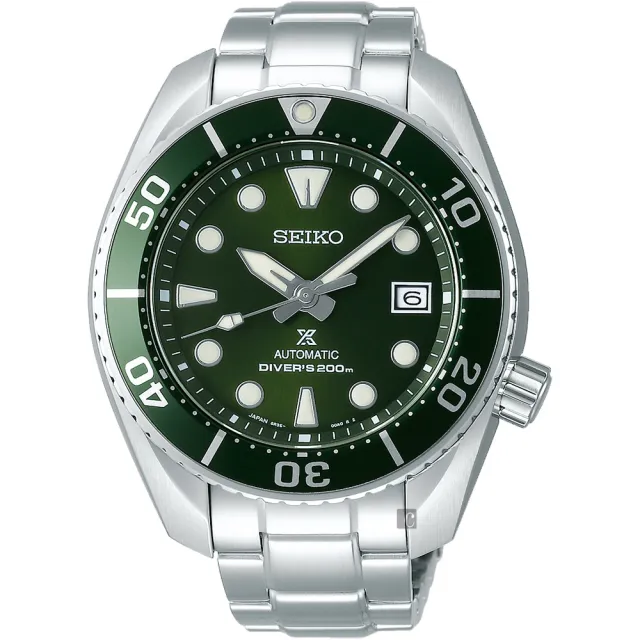 【SEIKO 精工】PROSPEX 綠水鬼200米潛水機械錶-45mm 送行動電源(6R35-00A0G SPB103J1)