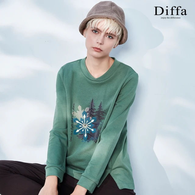 Diffa 雪花電繡針織衫-女