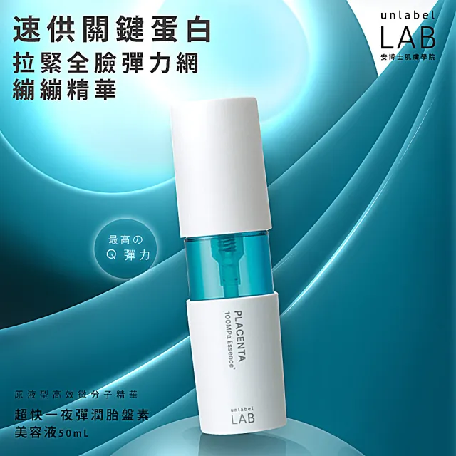 【unlabelLAB安博士】全方位速效美容液超值4件組(維他命VC 50ml+神經醯胺50ml+A醇50ml+胎盤素50ml)