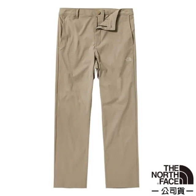 【The North Face】女 吸濕排汗防潑水休閒長褲.機能快乾休閒褲(5AYB-CEL 卡其 V)