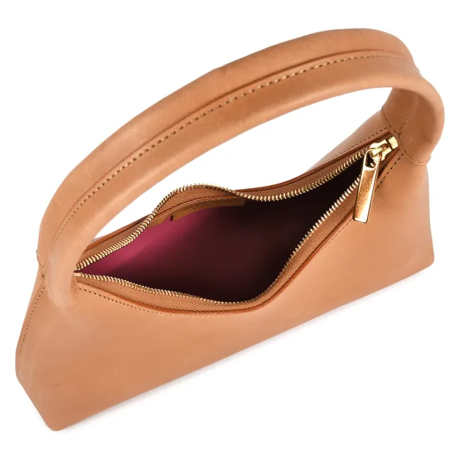 【MANSUR GAVRIEL】MINI CANDY 植鞣皮革肩背賈姬包-(淺駝/桃紅色)