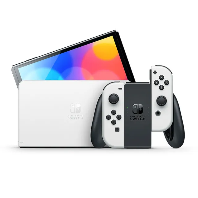 Nintendo 任天堂】Switch OLED款式瑪利歐賽車8 豪華版主機組合(台灣