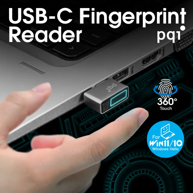 【PQI 勁永】FPS Reader 加密指紋辨識器(USB-C)