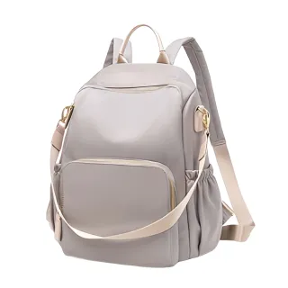 【DF Queenin】雙11 日系牛津休閒通勤旅行雙肩防盜後背包-共2色(小)