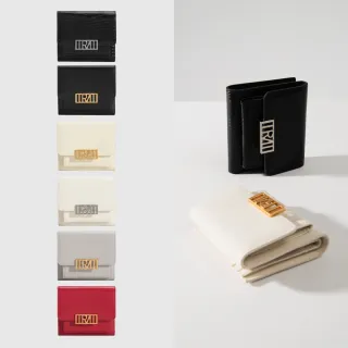 【ROBINMAY】巴洛克真皮短夾(壓扣封口/多色任選)