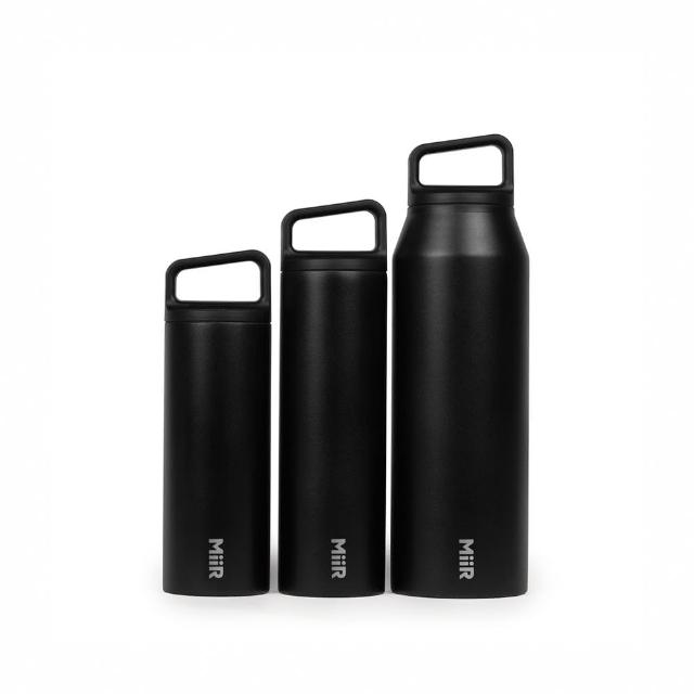 【MiiR】雙層真空 保溫/保冰 提把寬口保溫瓶 16oz / 473ml(經典黑)