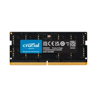 【Crucial 美光】NB-DDR5 5600/ 16G 筆記型RAM(內建PMIC電源管理晶片原生顆粒)