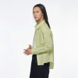 【JEEP】女裝  多元口袋條紋長袖襯衫(綠)