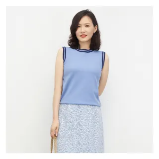 【EPISODE】簡約百搭撞色邊圓領無袖針織背心E30539