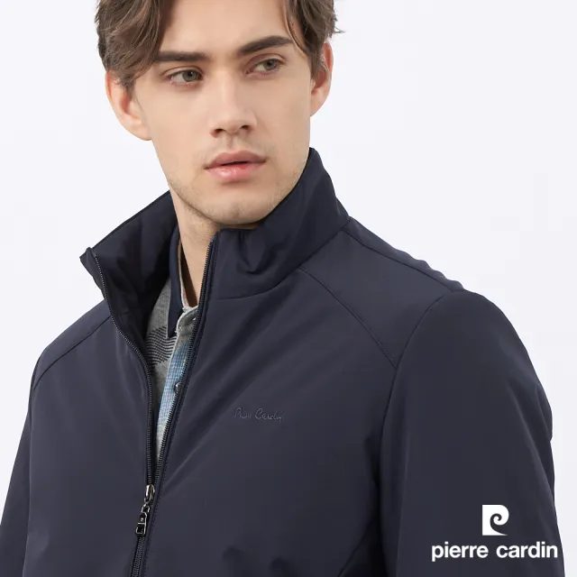 【pierre cardin 皮爾卡登】男款 都會休閒立領鋪棉夾克外套-深藍色(5235766-38)