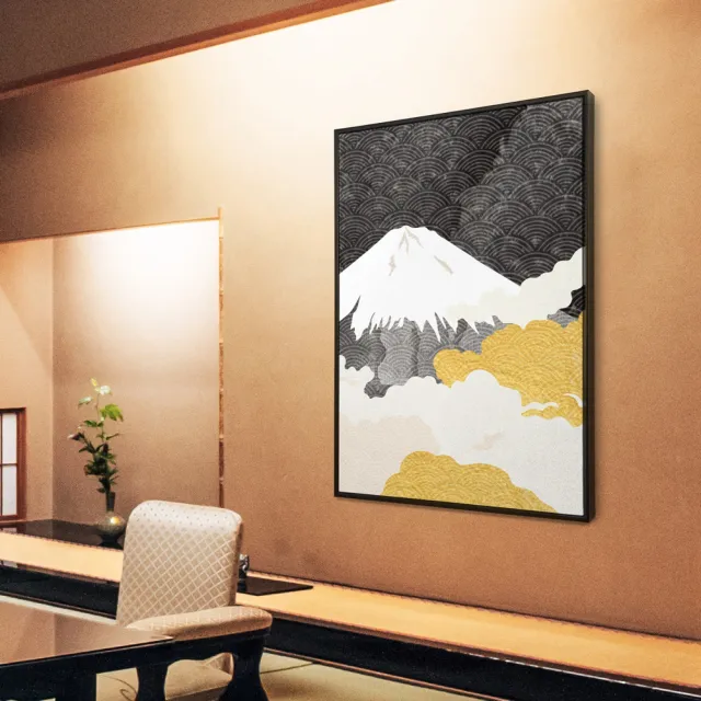 【菠蘿選畫所】日式富士山裝飾畫-42x60cm(日本富士山插圖海報/富士山壁畫/相框掛牆/牆壁裝飾)