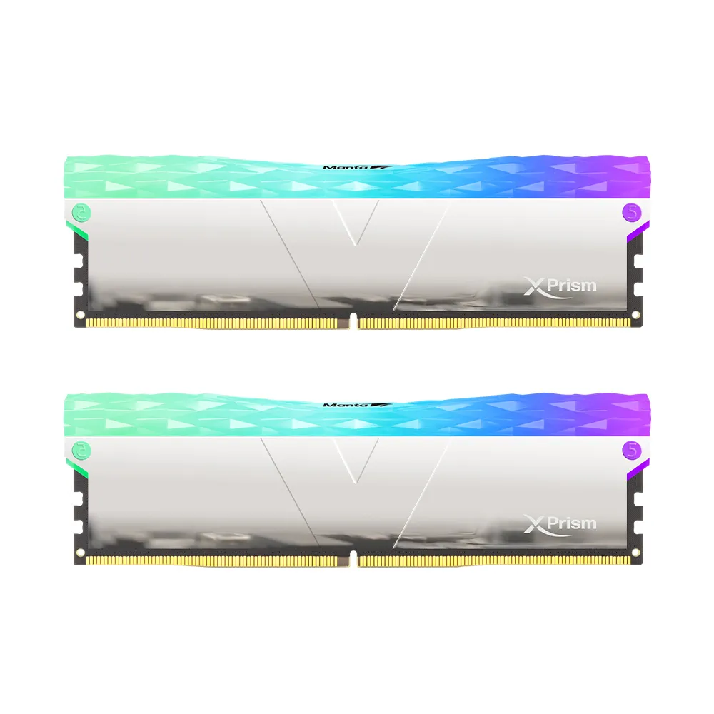 【v-color 全何】MANTA XPRISM RGB DDR5 7200 32GB kit 16GBx2(桌上型超頻記憶體)