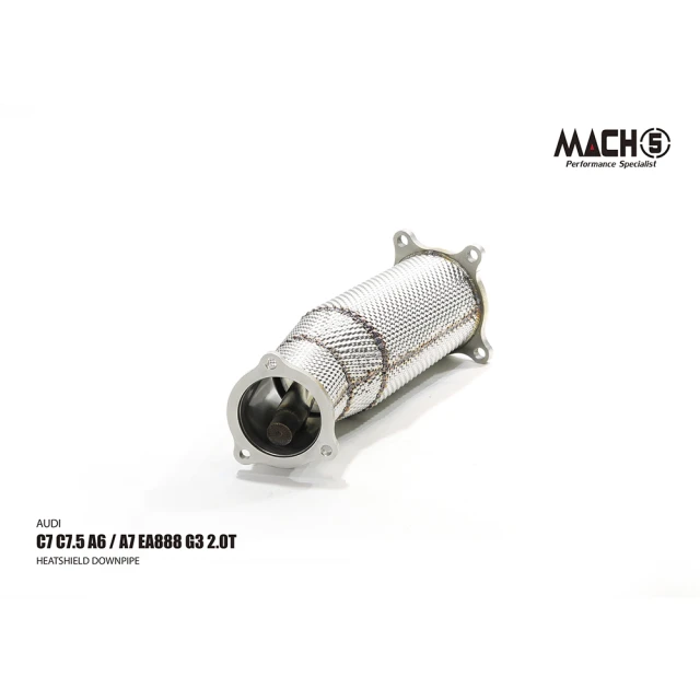 Mach5 AUDI A6 A7 高流量帶三元催化排氣管(C