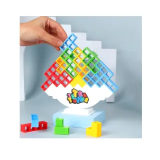 搖擺平衡遊戲(疊疊高 俄羅斯積木方塊 疊疊樂 兒童益智專注力 桌面玩具 親子互動 Tetris Puzzle Balance)
