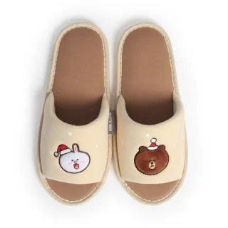 【YVONNE 以旺傢飾】冬日熊大兔兔室內拖鞋(LINE FRIENDS)