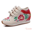 【Taroko】繡花牡丹內裡加絨坡跟松糕休閒鞋(8款可選)