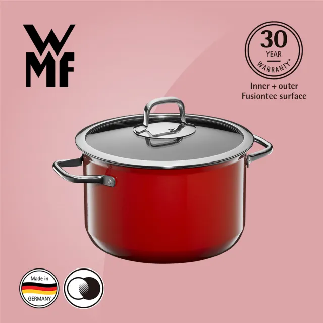 WMF】Fusiontec Compact 高身湯鍋24cm 5.9L(紅色) momo購物網- 好評推薦-2023年12月 