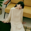 【OB 嚴選】寬鬆純棉立體打摺拼接蕾絲長版上衣洋裝 《DA9917》