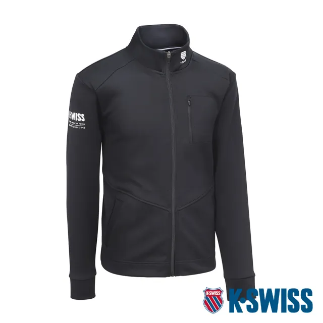 【K-SWISS】運動外套 Mock Neck Jacket-男-黑(109141-008)