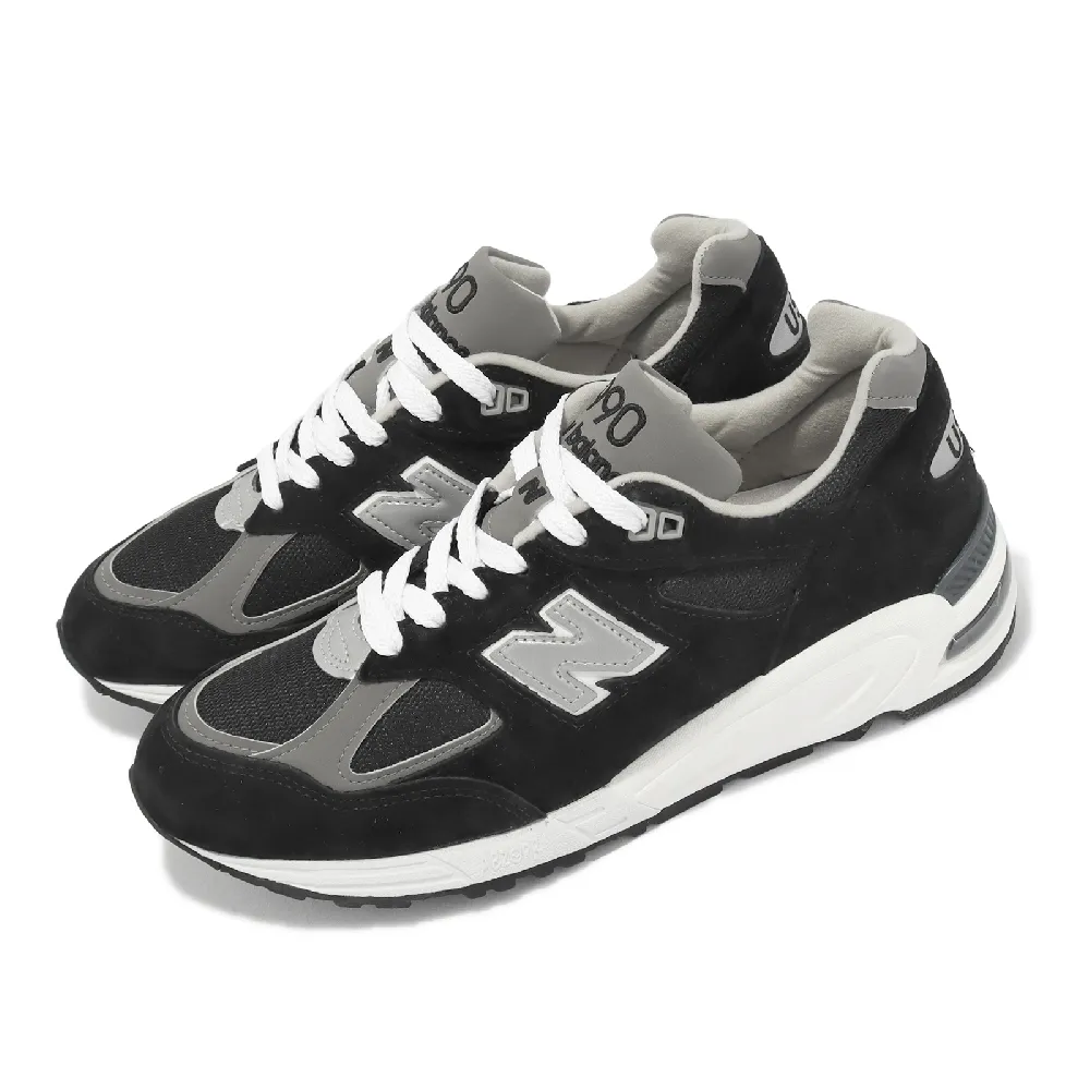 NEW BALANCE】休閒鞋990 V2 男鞋女鞋黑銀麂皮美製反光復古運動鞋NB 紐