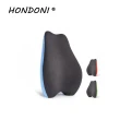 【HONDONI】新款5D梨形護腰靠墊 記憶靠墊 居家背墊 汽車舒壓腰靠墊(透氣舒爽寶石藍M4-BL)