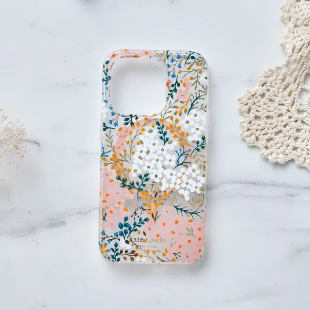 【KATE SPADE】iPhone 15 Pro Max MagSafe 精品手機殼 秘密花園(磁吸)