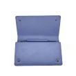 【CROSS】台灣總經銷 限量1折 頂級NAPPA小牛皮編織紋釦式皮夾/鍊帶包 WOC 全新專櫃展示品(淡藍色)