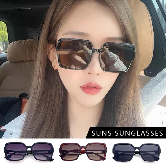 SUNS 抗UV太陽眼鏡 ins時尚墨鏡 韓版方框墨鏡 簍空