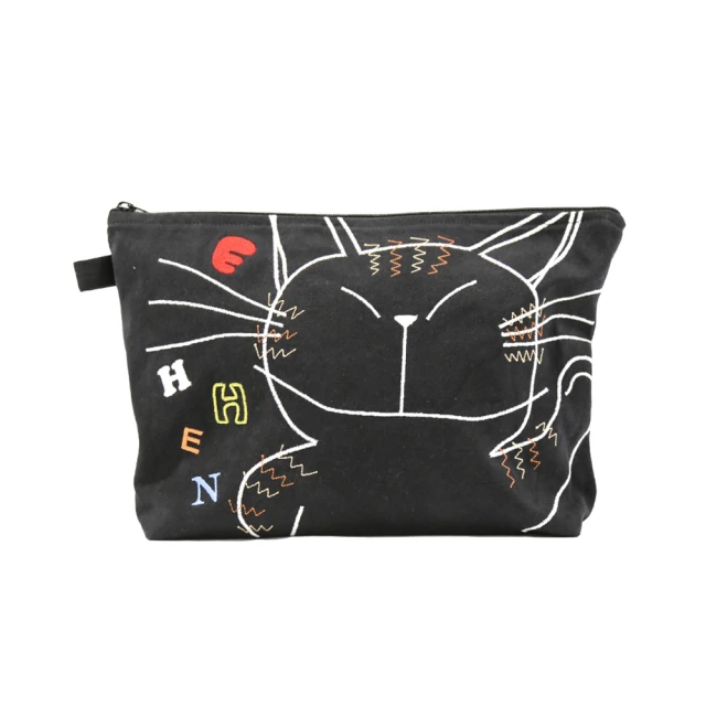 KIRO 貓 日本卡拉貓 刺繡 大容量 出國旅遊 盥洗包/化妝包(500025)
