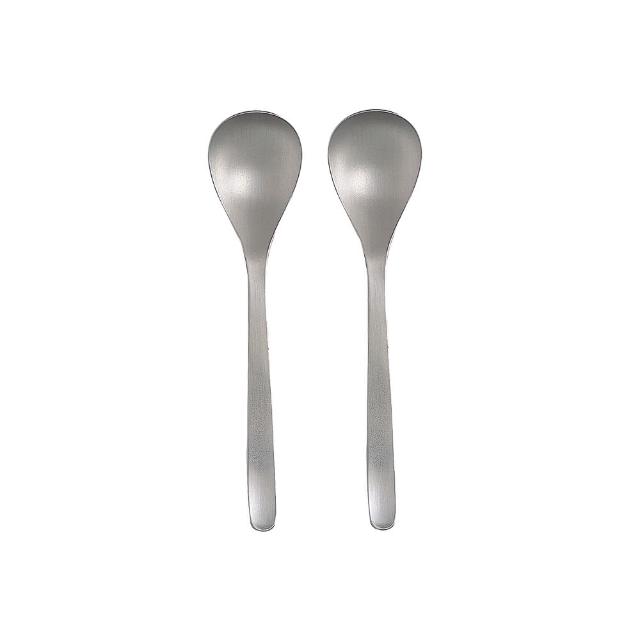 【IUSE】日本製 柳宗理 大餐匙/二入(18-8高品質不鏽鋼打造的質感餐具)