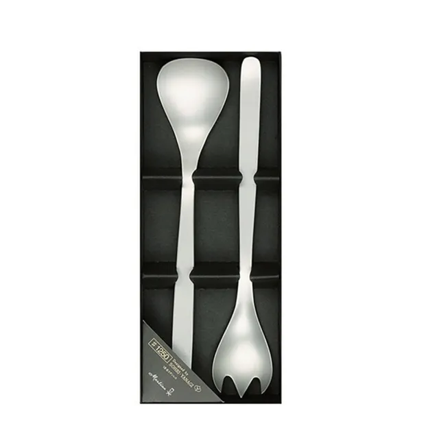 【柳宗理】日本製不修鋼服務叉匙二件組/服務叉、服務匙(一體成形．握感舒適．18-8高品質不鏽鋼)