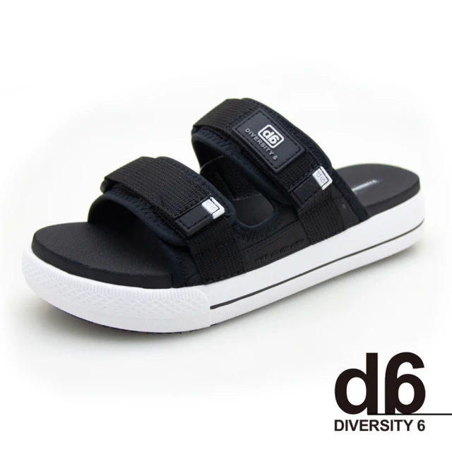 【G.P】d6系列 Q軟舒適雙帶厚底拖鞋 女鞋(黑色)
